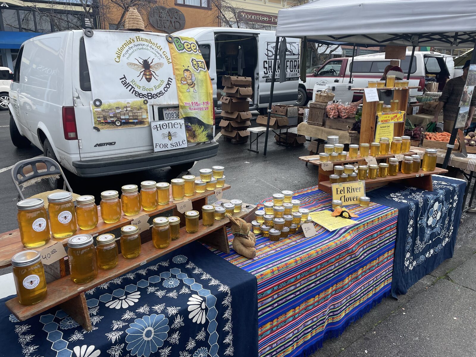 Seth's Humboldt Gold market stand